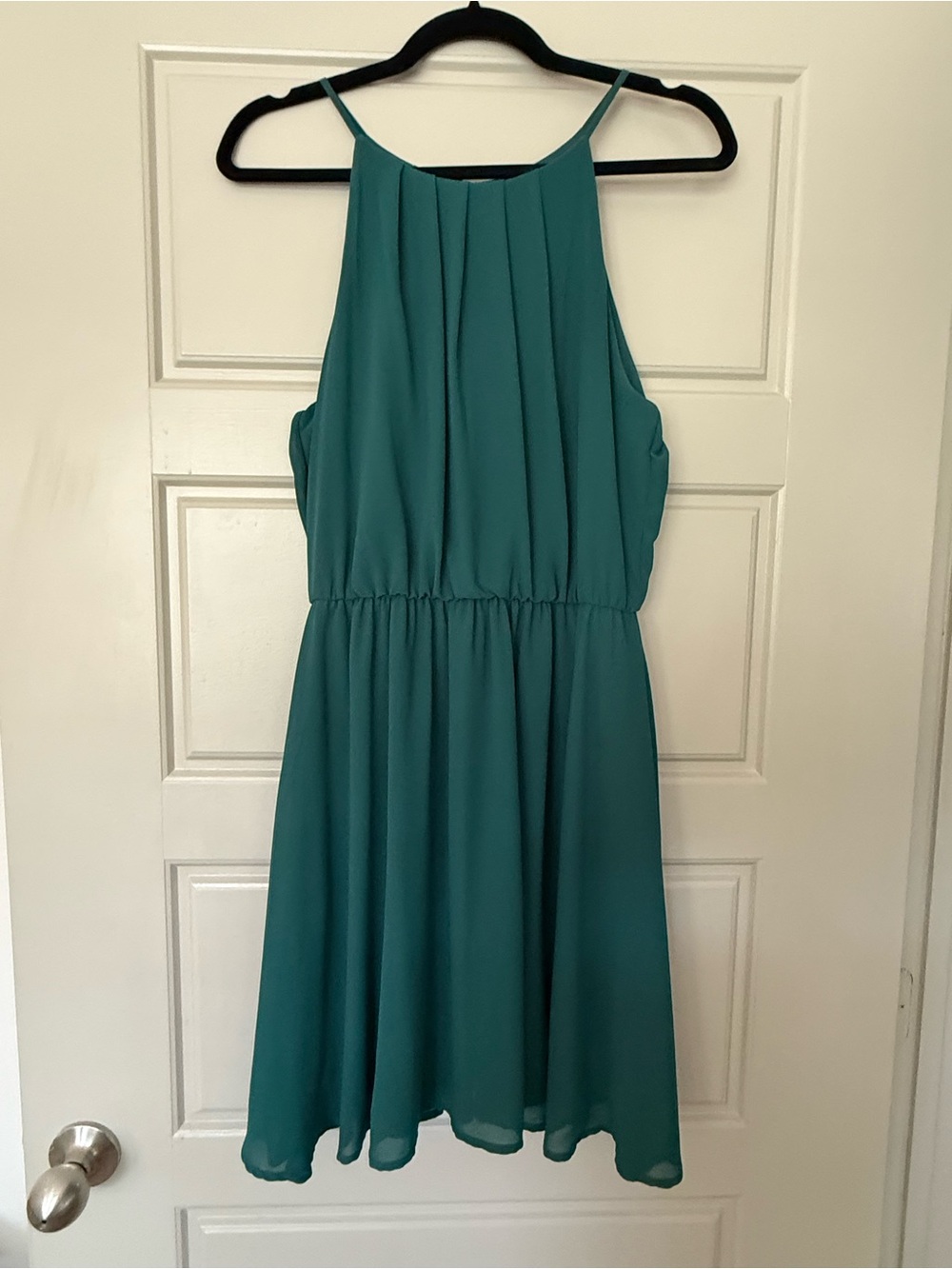 Lush Dark Green/Teal Halter Dress